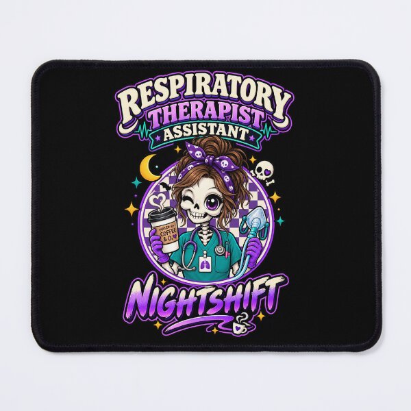 Item preview, Respiratory Therapist Assistant Nightshift Female Skeleton Checkered Coffee designed and sold by ClinicalHubs.