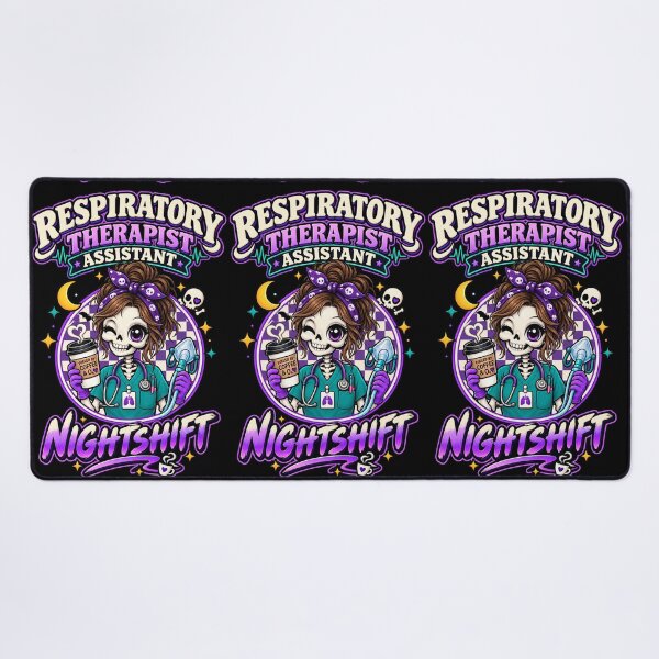 Item preview, Respiratory Therapist Assistant Nightshift Female Skeleton Checkered Coffee designed and sold by ClinicalHubs.