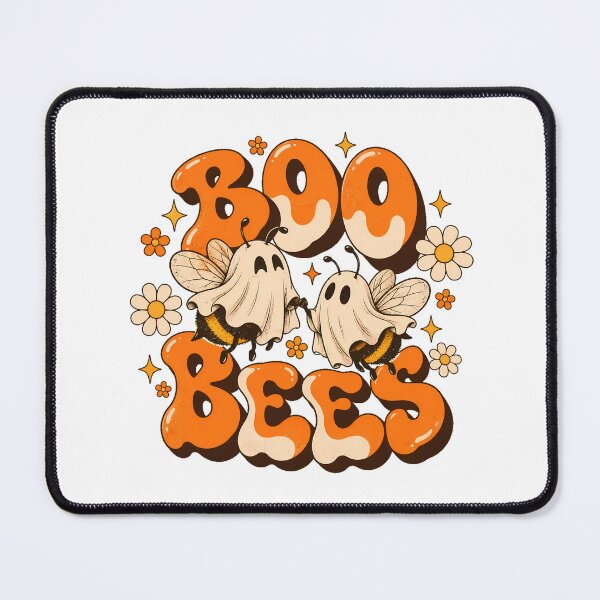 Item preview, Ghost Bee Groovy Flower Insect Halloween Spooky Pun designed and sold by chattsuede.