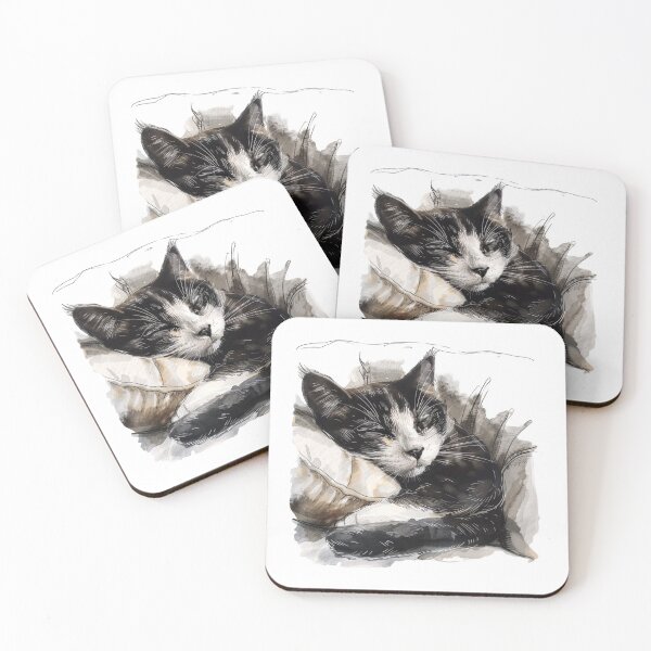 Item preview, Cat | Black & White Cat | Minimal Pet Aesthetic Art designed and sold by Mandayartstudio.