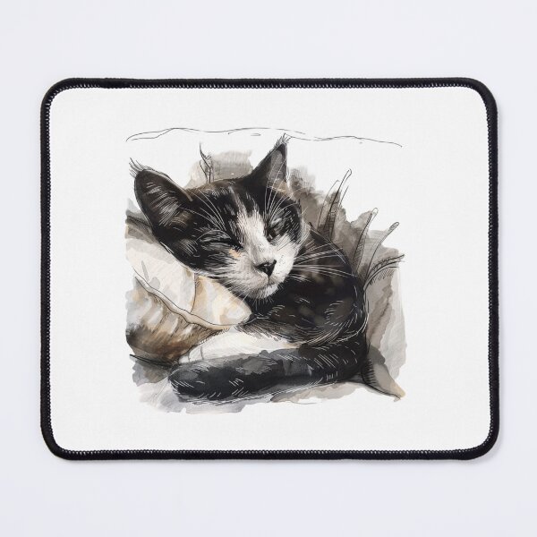 Item preview, Cat | Black & White Cat | Minimal Pet Aesthetic Art designed and sold by Mandayartstudio.