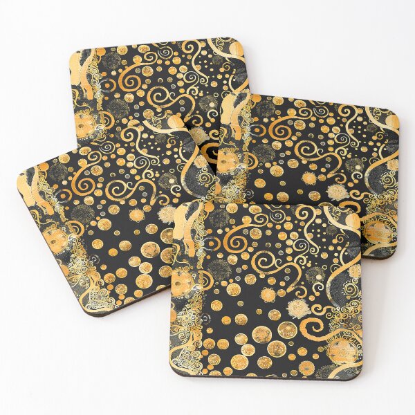 Item preview, Gustav Klimt Inspired Golden And Black Abstract  designed and sold by DEC02.