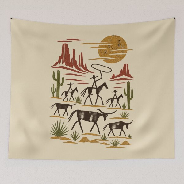 Item preview, Primitive Cowboy Cave Art Graphic designed and sold by JonelCrafts.
