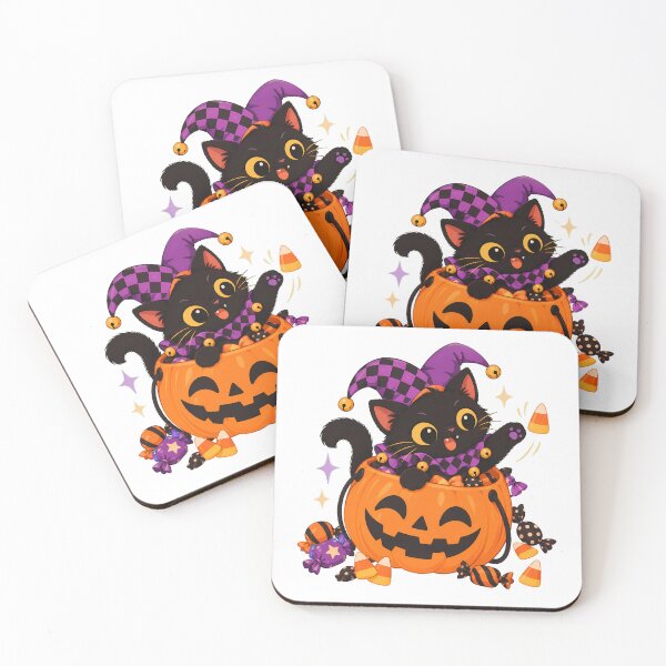 Item preview, Pumpkin Cat Spooky Candy Bucket Halloween designed and sold by chattsuede.