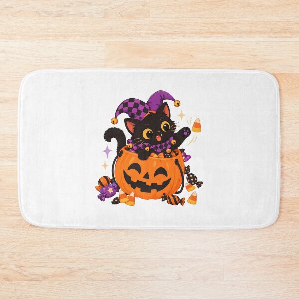 Item preview, Pumpkin Cat Spooky Candy Bucket Halloween designed and sold by chattsuede.