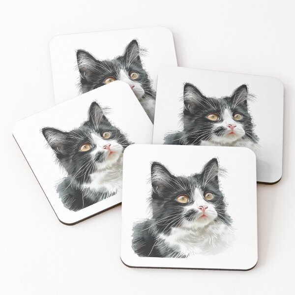 Item preview, Cat | Black & White Cat | Minimal Pet Aesthetic Art designed and sold by Mandayartstudio.