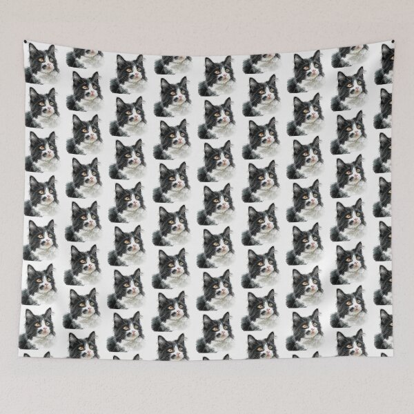 Item preview, Cat | Black & White Cat | Minimal Pet Aesthetic Art designed and sold by Mandayartstudio.