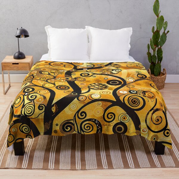 Item preview, Gustav Klimt Inspired Black And Golden Hues Abstract designed and sold by DEC02.