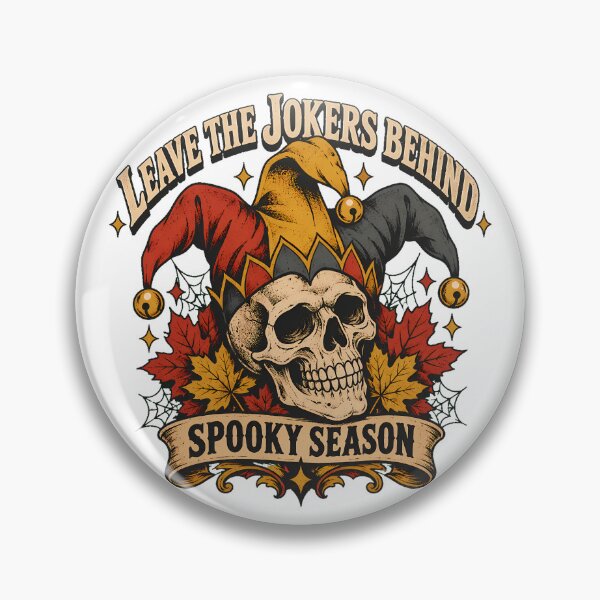Item preview, Jester Skull Tattoo Autumn Foliage Gothic Halloween designed and sold by chattsuede.