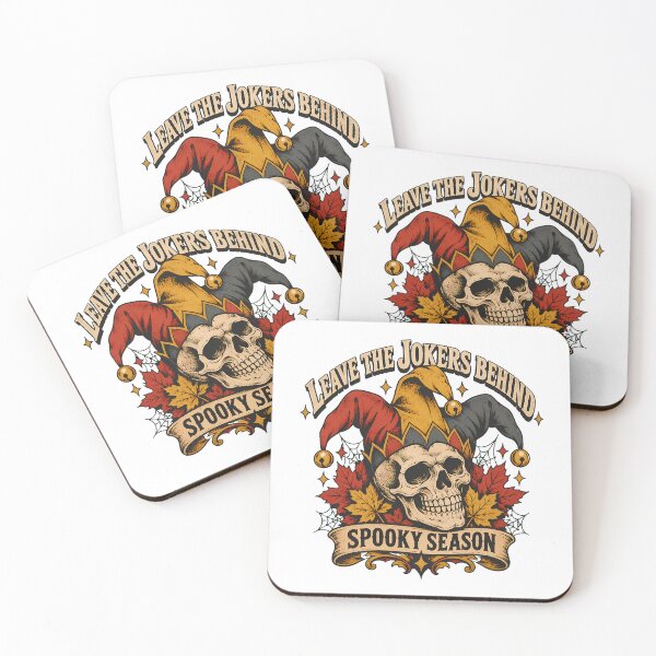 Item preview, Jester Skull Tattoo Autumn Foliage Gothic Halloween designed and sold by chattsuede.