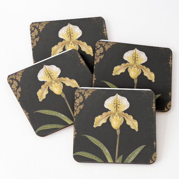 Item preview, Krabi Yellow Slipper Orchid – Thai Botanical Art designed and sold by BangkokFineArt.