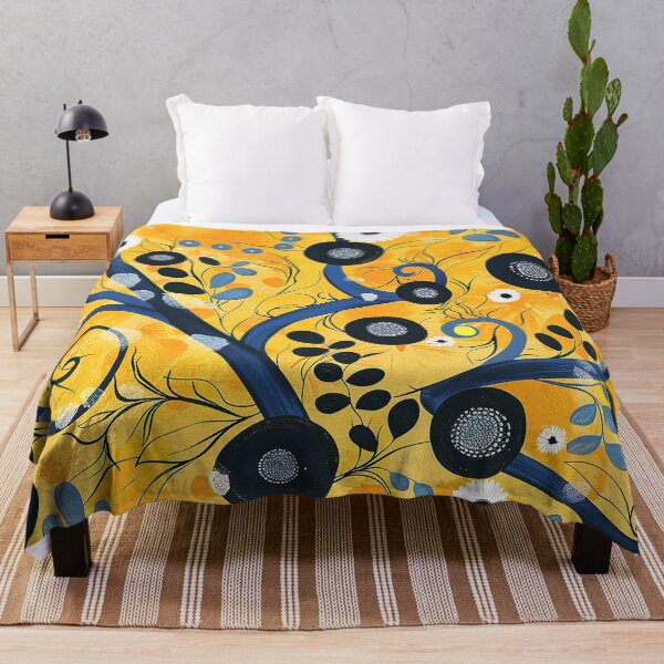 Item preview, Gustav Klimt Inspired Golden And Teal Blue Abstract designed and sold by DEC02.