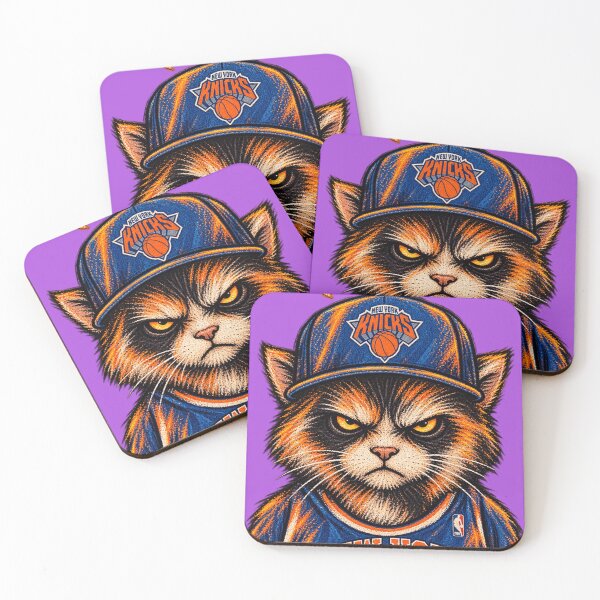 Item preview, Damn You Angry Cat New York Knicks Fan Jersey Art designed and sold by BRTHRCNK01.