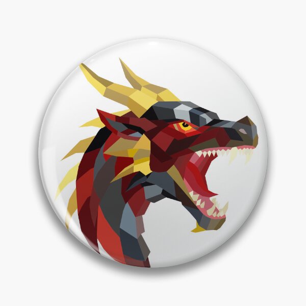Item preview, Fierce Red Dragon Low Poly Art designed and sold by KhrystallineArt.