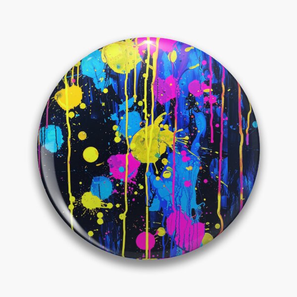 Item preview, Colorful Neon Hues Paint Splatter Abstract Splashes  designed and sold by DEC02.