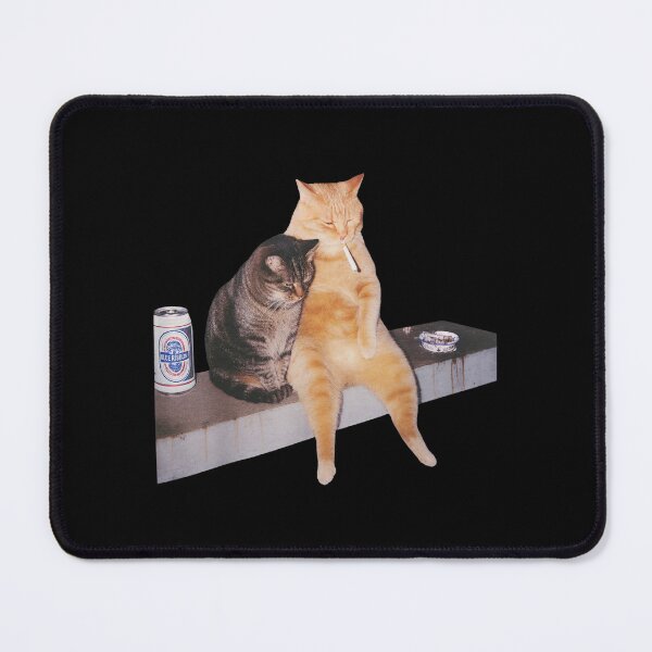 Item preview, Chill Cats Cigarette And Brew Companion Print designed and sold by NICOLKITCHE.