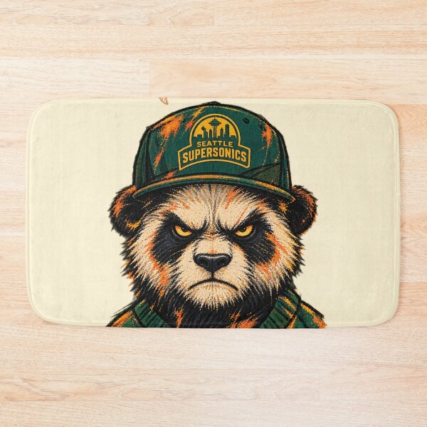 Item preview, Oh Crap Angry Panda Seattle Supersonics Cap Fan Art designed and sold by BRTHRCNK01.
