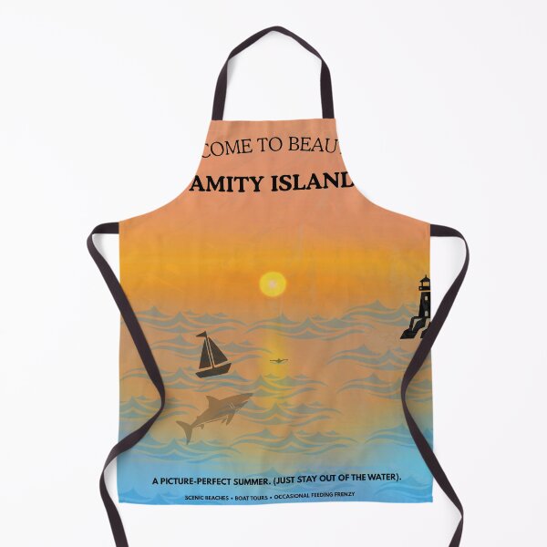 Item preview, Visit Amity Island Vintage Beach Poster Funny Parody designed and sold by Mircea786.