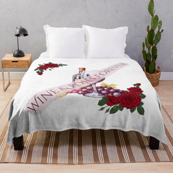 Item preview, Wine And Roses Forever Grape Bottle Floral Graphic designed and sold by SaitoMio.