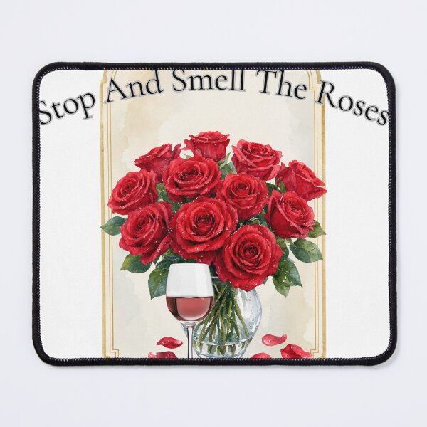 Item preview, Stop And Smell The Roses Red Floral Wine Graphic designed and sold by SaitoMio.