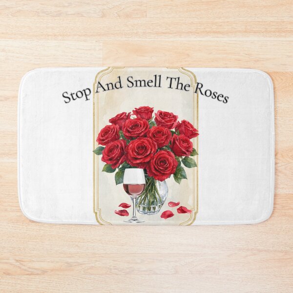 Item preview, Stop And Smell The Roses Red Floral Wine Graphic designed and sold by SaitoMio.