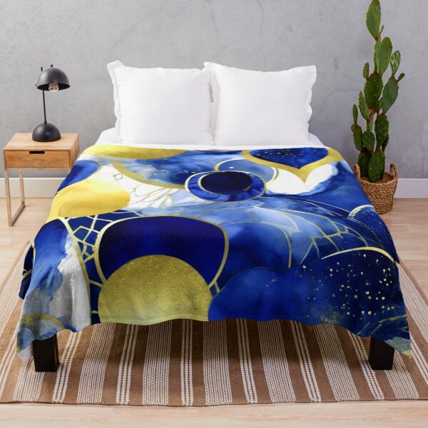 Item preview, Blue, White, And Butter Yellow Abstract Modern Designs designed and sold by DEC02.