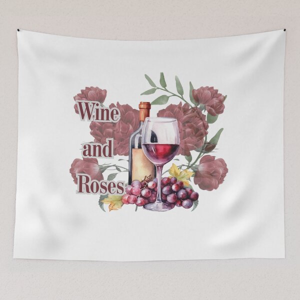 Item preview, Wine And Roses Classic Still Life Floral Graphic designed and sold by SaitoMio.