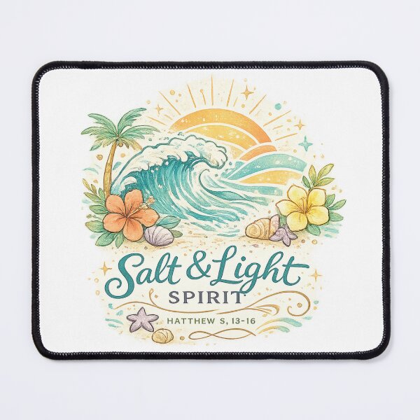Item preview, Salt and Light Spirit Christian Beach Faith Art Design Print designed and sold by inkoutninja.