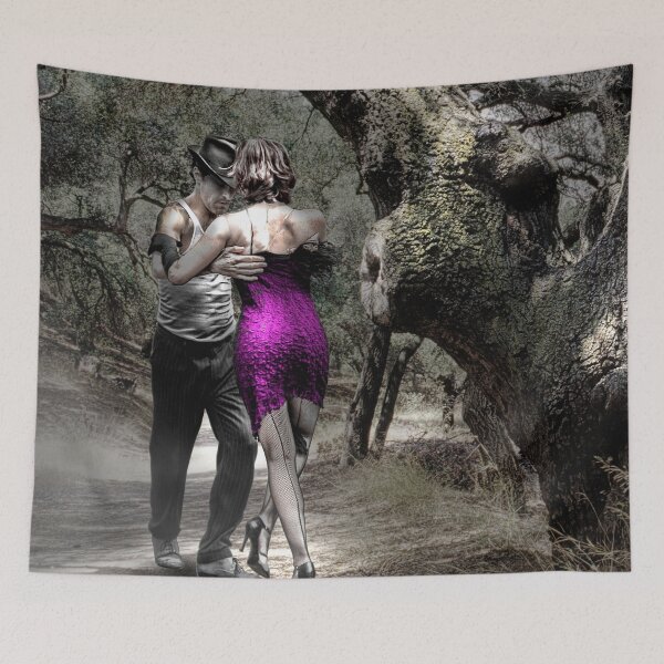 Item preview, Forbidden Tango and Red Dress in Moonlight Art Image designed and sold by DEC02.