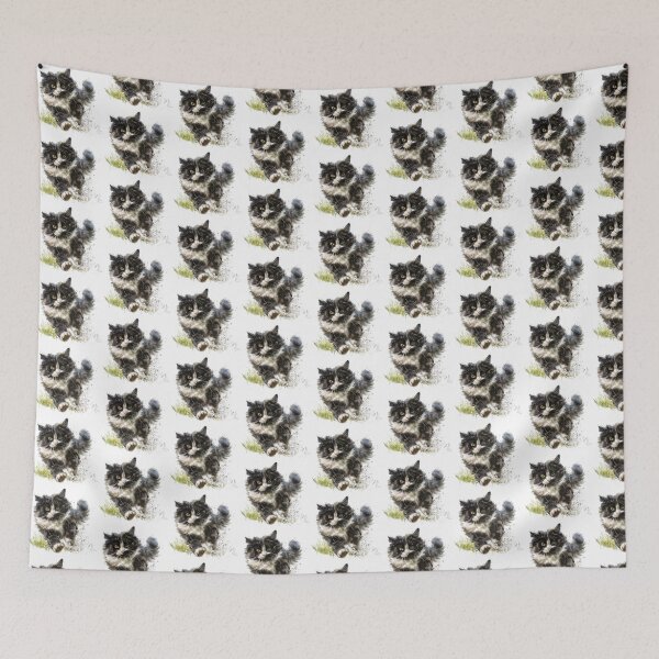 Item preview, Cat | Black & White Cat | Minimal Pet Aesthetic Art designed and sold by Mandayartstudio.
