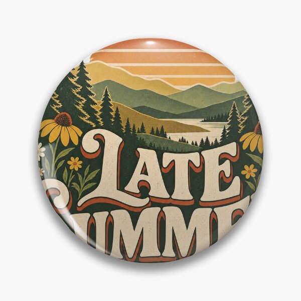 Item preview, Late Summer State of Mind Retro Mountain Nature designed and sold by InkMeander.