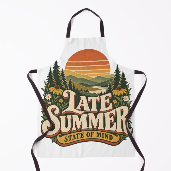 Item preview, Late Summer State of Mind Retro Mountain Nature designed and sold by InkMeander.