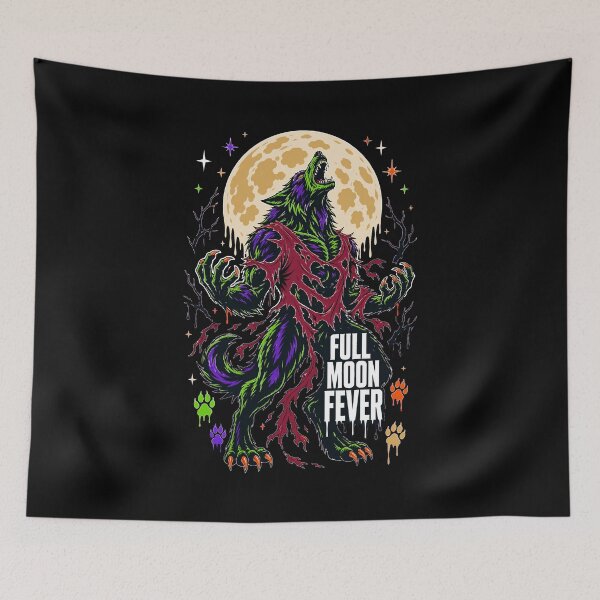 Item preview, Halloween Full Moon Fever Gothic Werewolf Horror designed and sold by Uglyandcute.