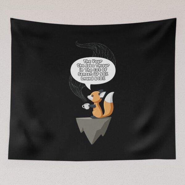 Item preview, Fox Sipping Hot Drink On Floating Rock Art designed and sold by BRIANLLIAM.