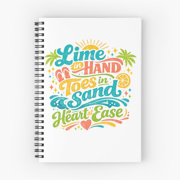 Item preview, Lime In Hand Toes In Sand Tropical Quote Art Design Print designed and sold by inkoutninja.