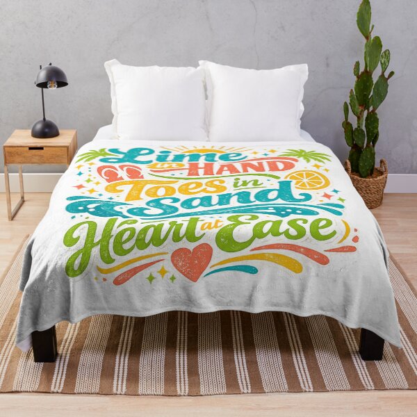 Item preview, Lime In Hand Toes In Sand Tropical Quote Art Design Print designed and sold by inkoutninja.