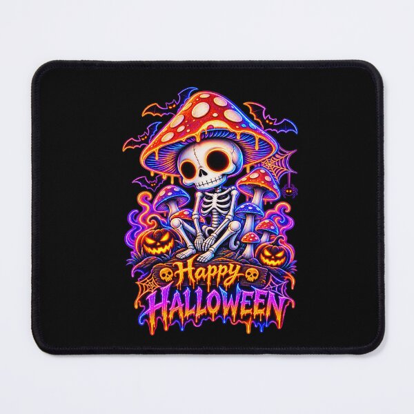 Item preview, Spooky Skeleton Halloween Glowing Mushroom Gothic designed and sold by QuiteOrbit.
