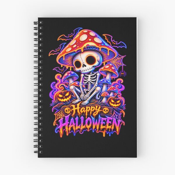 Item preview, Spooky Skeleton Halloween Glowing Mushroom Gothic designed and sold by QuiteOrbit.