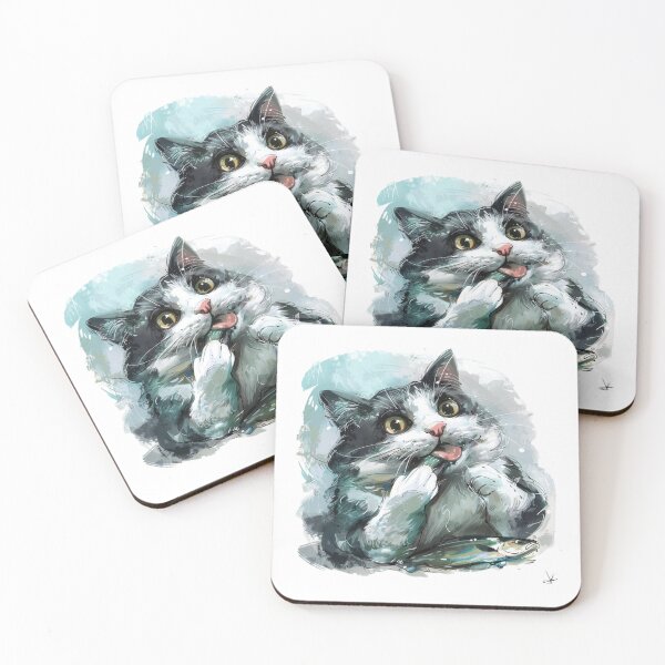 Item preview, Cat | Black & White Cat | Minimal Pet Aesthetic Art designed and sold by Mandayartstudio.