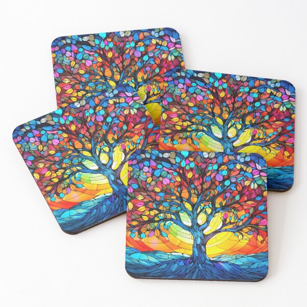 Item preview, Colorful Tree Of Life Stained Glass-Inspired Stylized Art designed and sold by DEC02.
