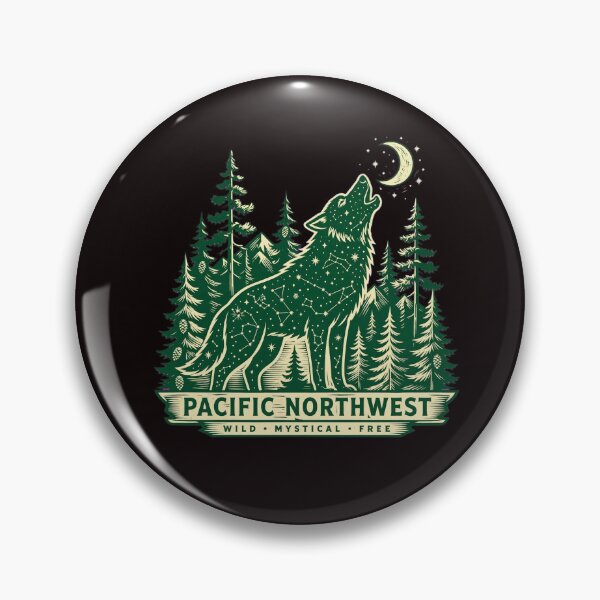 Item preview, Cosmic Howling Wolf - Vintage PNW Wolf Shirt - Retro Cascadia Moon Gift designed and sold by ElevatedPNW.