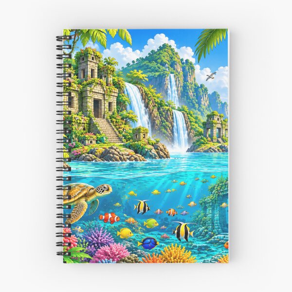 Item preview, Tropical Paradise Jungle Waterfall Ocean Adventure designed and sold by CreativeCharmCo.
