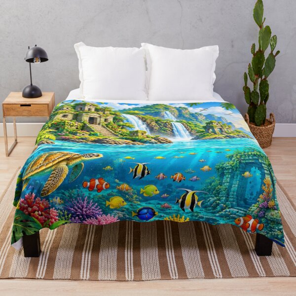 Item preview, Tropical Paradise Jungle Waterfall Ocean Adventure designed and sold by CreativeCharmCo.