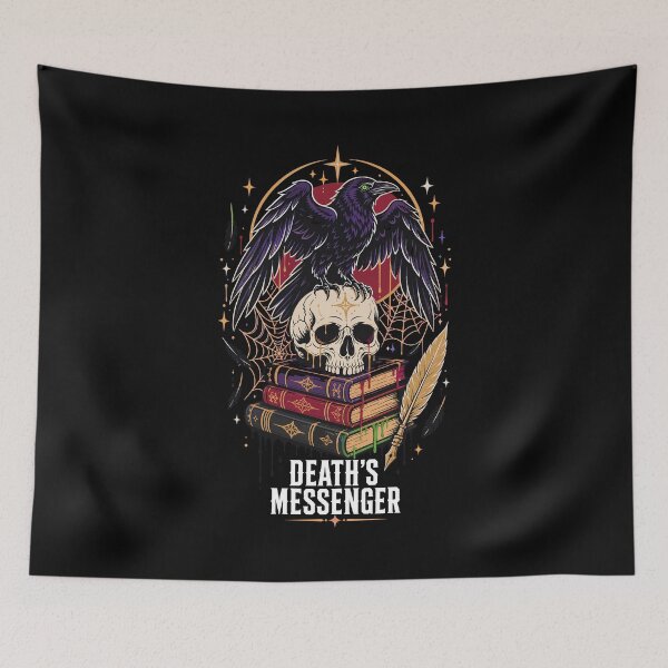 Item preview, Halloween Death's Messenger Raven Skull Gothic Horror designed and sold by Uglyandcute.