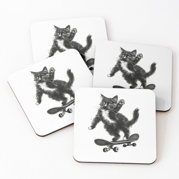 Item preview, Cat | Black & White Cat | Minimal Pet Aesthetic Art designed and sold by Mandayartstudio.