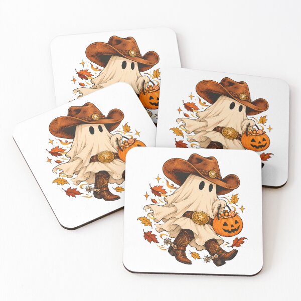 Item preview, Cowboy Ghost Spurred Boots Lantern Halloween Southern designed and sold by chattsuede.