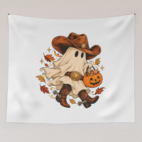 Item preview, Cowboy Ghost Spurred Boots Lantern Halloween Southern designed and sold by chattsuede.