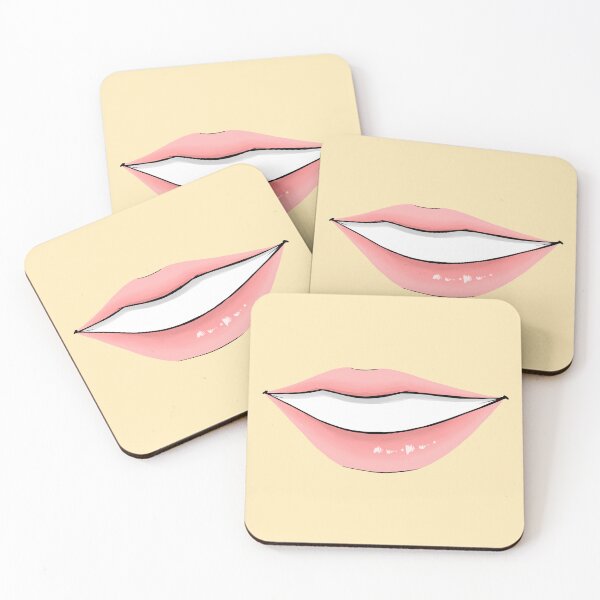 Item preview, Pink Glossy Lips Smile Cute Makeup Art designed and sold by ubborn.