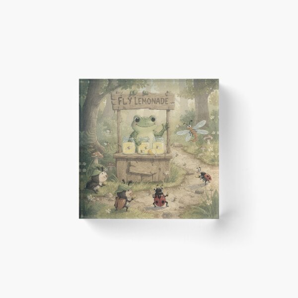 Item preview, Frog Running a Fly Lemonade Stand designed and sold by PictorialWhimsy.