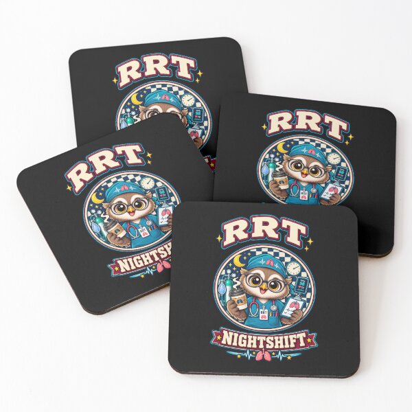 Item preview, RRT Nightshift Owl Registered Respiratory Therapist Coffee designed and sold by ClinicalHubs.